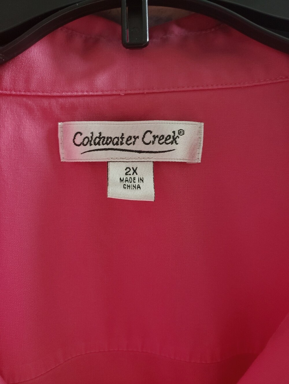 Coldwater Creek Pink Short Sleeve Cotton Blouse 2X - Picture 3 of 10